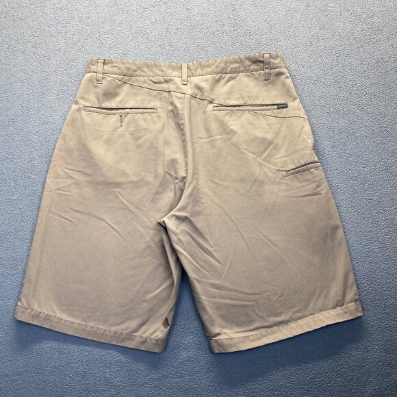 Volcom Shorts Mens Size 36 Chino Cotton Blend,Pockets,Zip,Beige - Picture 2 of 13